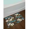 thumbnail image 2 of Brown and Blue Bath Mat, Daffodils Cornflowers Pattern Nature Inspired Floral Bouquet Design, Plush Bathroom Decor Mat with Non Slip Backing, 29.5" X 17.5", Brown Blue Green, by Ambesonne, 2 of 2