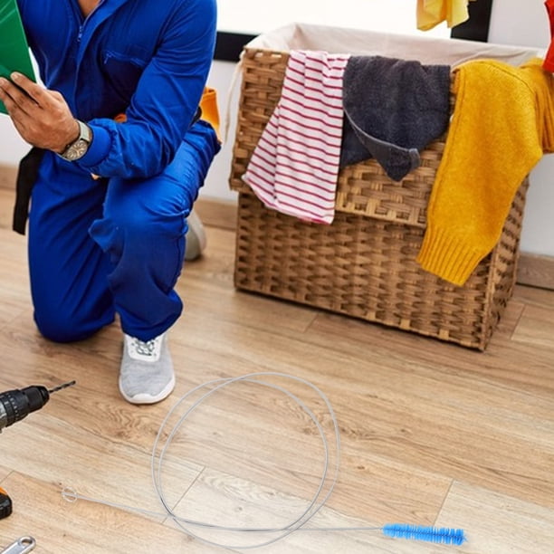WASHWEPE 2Ud Kit De Cepillos Flexibles Para Limpieza De Tuberías Y Mangueras En Color Azul