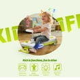 thumbnail image 2 of 12V Power Ride On Car Toys with Cleaning Mop, 3-In-1 Cleaning Go Kart for Kids, Length Can Be Extended, Kids' Electric Vehicles with Music/Lighting, Gift for Girls Boys 3-6 Years Old, Green, 2 of 10