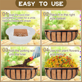 thumbnail image 3 of 4 Pack 24 Inch Trough Coconut Liners, Natural Coconut Liners for Wall Planter, Window Basket Deck Railing Planter, 3 of 6