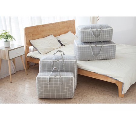 Plaid Damp Proof Clothes Bedding Pillow Quilt Storage Bag Family