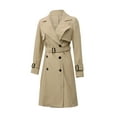 thumbnail image 4 of Nituyy Women Cual Wind Coat, Lapel Double-breted Outwear with Belt, 4 of 6