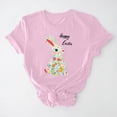 thumbnail image 2 of Inverlee Easter Shirts for Women Funny Bunny Eggs Graphic Tees Soft Short Sleeve T Shirts Blouses Summer Crewneck Dressy Casual Tops, 2 of 6