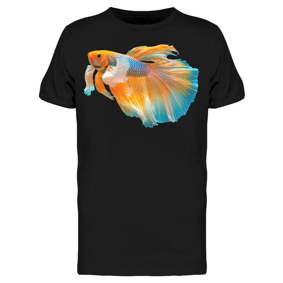 Yellow And Blue Betta Fish Tee Men's -Image by Shutterstock