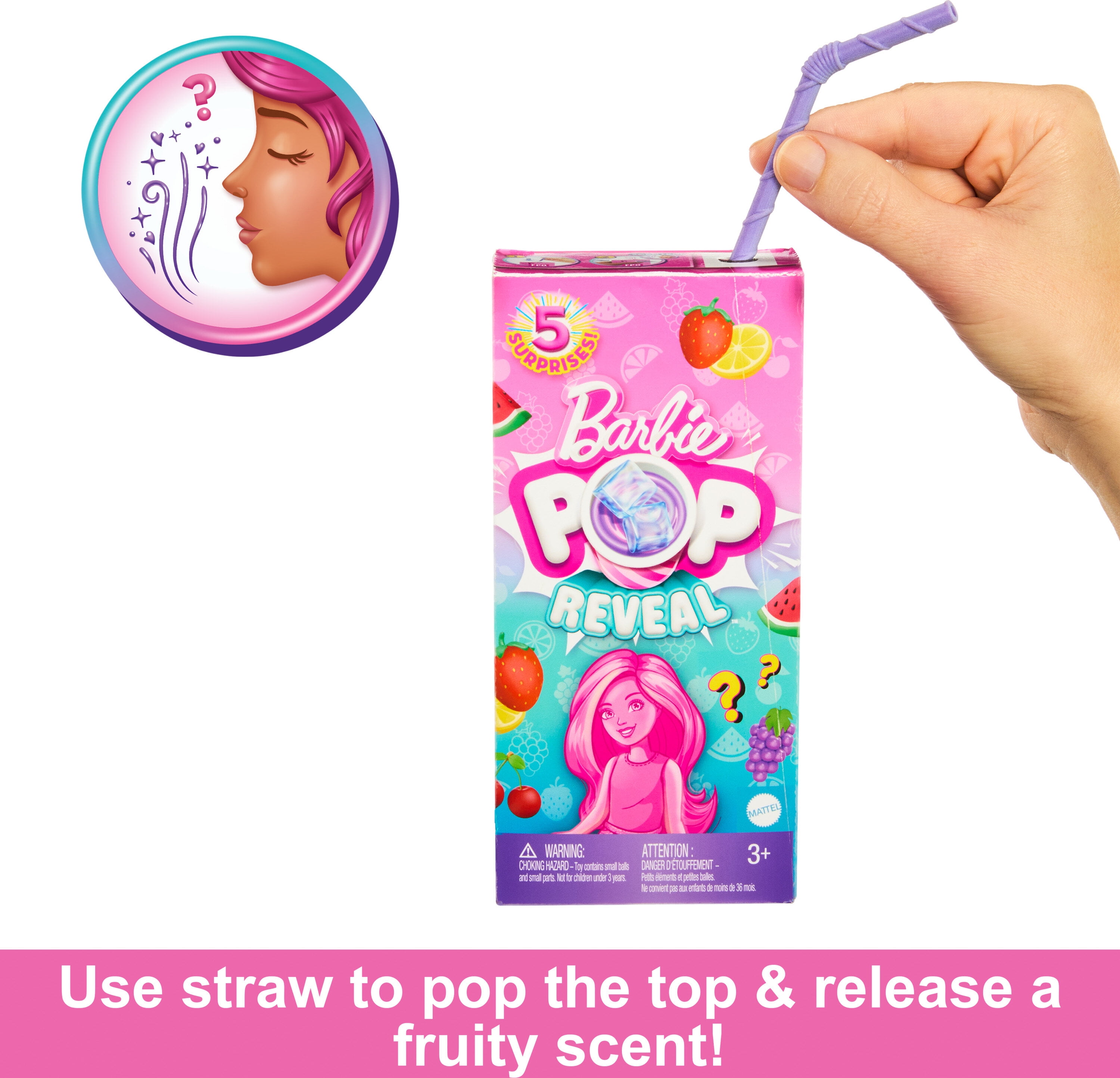 Barbie Pop Reveal Fruit Series Chelsea Doll with 5 Surprises Including PopIt Pet, Scent & Color Chan(图3)