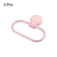 thumbnail image 3 of Unique Bargains Mural Rond Serviette Anneau ABS Suspendu Support Auto-Adhésif, Rose 2 Pack, 3 of 5