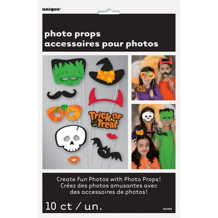 Trick or Treat Halloween Photo Booth Props, 10pc