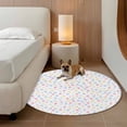 thumbnail image 2 of Colorful Polka Dot Round Area Rug 3.3Ft Washable Circle Rugs for Dining Room Table, Modern Minimalist Geometric Non-Slip Carpet Floor Mats Indoor Outdoor Carpet Runner Aesthetic Home Decor, 2 of 8