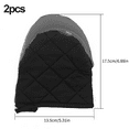 thumbnail image 2 of 1 Pair Short Oven Mitts, Heat Resistant Silicone Kitchen Mini Oven Mitts for 500 Degrees, Non-Slip Grip Surfaces, 2 of 5