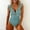 Blue#02, variant on One Piece Swimsuit for Women Fashion Cutout V Neck High Waisted Monokini Tummy Control Solid Color Ruffle Bathing Suit Slimming Ruched Tie Back Women's Swimwear XL