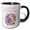 Black/White, variant on 3drose, Pink and Purple Peony Happy 80th Birthday, 11oz Magic Transforming Mug
