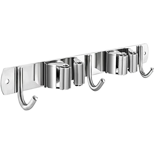 ShenMo Wall Mounted Broom and Mopping Rack - Stainless Steel - for ...