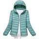 thumbnail image 3 of Chaqueta de plumón para mujer, talla grande, chaqueta de plumón ligera y plegable con capucha para otoño e invierno, 3 of 5