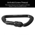 thumbnail image 6 of [5 Packs] Aluminum D-Ring Clip Hook Climbing Screw Locking Screwgate Rescue Carabiner Black Iclover, 6 of 9
