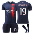 thumbnail image 1 of 2023-2024 Paris Saint-Germain Home Football Jerseys Kit with Socks  (#19,3XL), 1 of 8