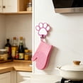thumbnail image 3 of Wooden Paw Print Wall Hook, Decorative Dog Leash Stand Hanger with Metal Hook, Rustic Pet Supplies Organizer for Entryway, Cute Gift for Dog Lovers​, Pink, 3 of 6