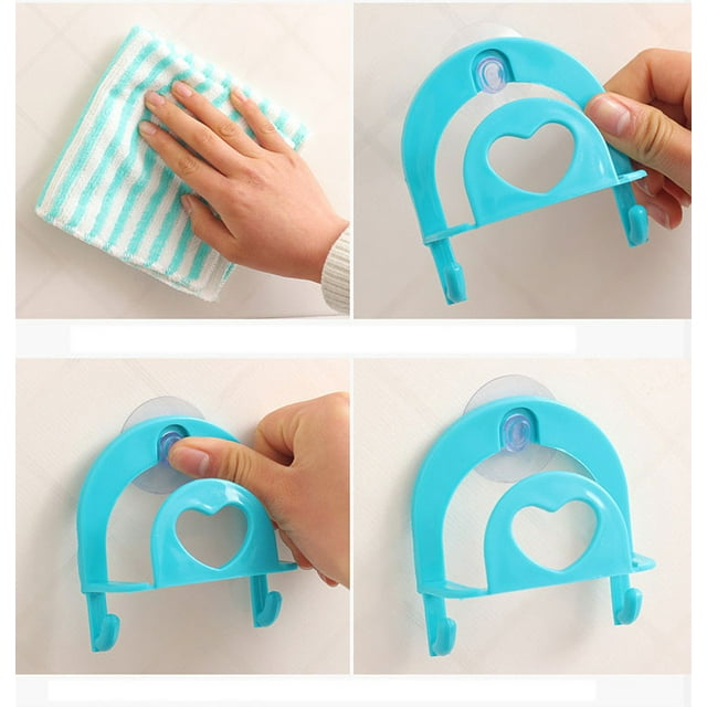 Xihbxyly Ventosa de Esponja, Práctico Organizador de Cocina, Diseño de Ventosa Resistente, Práctico Organizador de Baño, Multiusos para El Hogar, Plástico Duradero, Tamaño 7 X 4 X 8 Cm