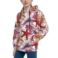 thumbnail image 2 of Balery Coral Reef Pattern Boys Hoodie, Youth Pullover Hooded Sweatshirt, Kangaroo Pocket Hoodie for Kids Girls -X-Large, 2 of 6