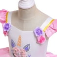 thumbnail image 5 of SYNPOS 2-8T Girls Tutu Princess Party Birthday Dresses Unicorn Costume Pageant Gown Flower Girls Bridesmaid Formal Puffy Tulle Dresses, 5 of 11