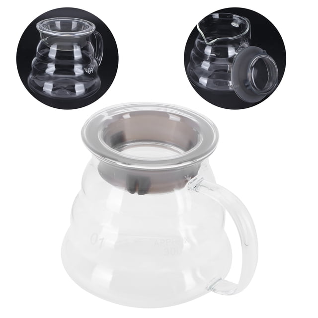 LAFGUR Glass Coffee Server Professional Glass Coffee Carafe Coffee Pot for Bar Kitchen Counter,Glass Serving Carafe for Coffee,Glass Coffee Carafe