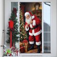 thumbnail image 5 of Christmas Door Covers for Front Door, Santa Claus Pattern Decorations Merry Christmas Banner Decor, Xmas Tree Vintage Wall Hanging Banner for Party Supplies (35 x 71 Inches, with 4 Adhesive), 5 of 6