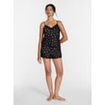 thumbnail image 3 of Joyspun Women's Lace Trim Stretch Satin Cami and Shorts Set, 2-Piece, Sizes XS-3X, 3 of 6