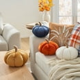 thumbnail image 5 of (2 pack) Way to Celebrate Shaped Velvet Pumpkin, Blue, 5 of 6