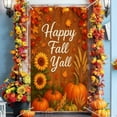 thumbnail image 5 of It’s Fall Y’all Door Cover Thanksgiving Backdrop Pumpkin Sunflower Baby Cow 71x35 Inch Cute Autumn Banner for Porch Wall Decor Fall Farm Party Photo Booth Props, 5 of 6