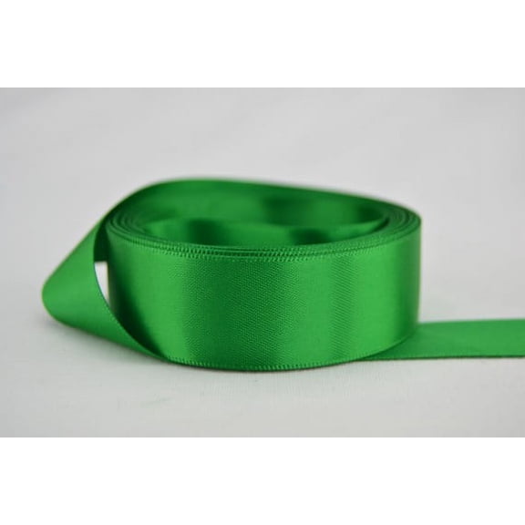 Ribbon Bazaar Double Faced Satin 7/8 inch Emerald 50 yards 100% Polyester Ribbon