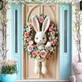 thumbnail image 2 of YWIYIUD 1PC Happy Easter Door Cover Easter Decorations, 71x35 Inch Easter Rabbit Eggs Door Banner Welcome Easter Banner Spring Theme Rabbit Door for Front Door Wall Indoor Outdoor Home Decor, 2 of 7