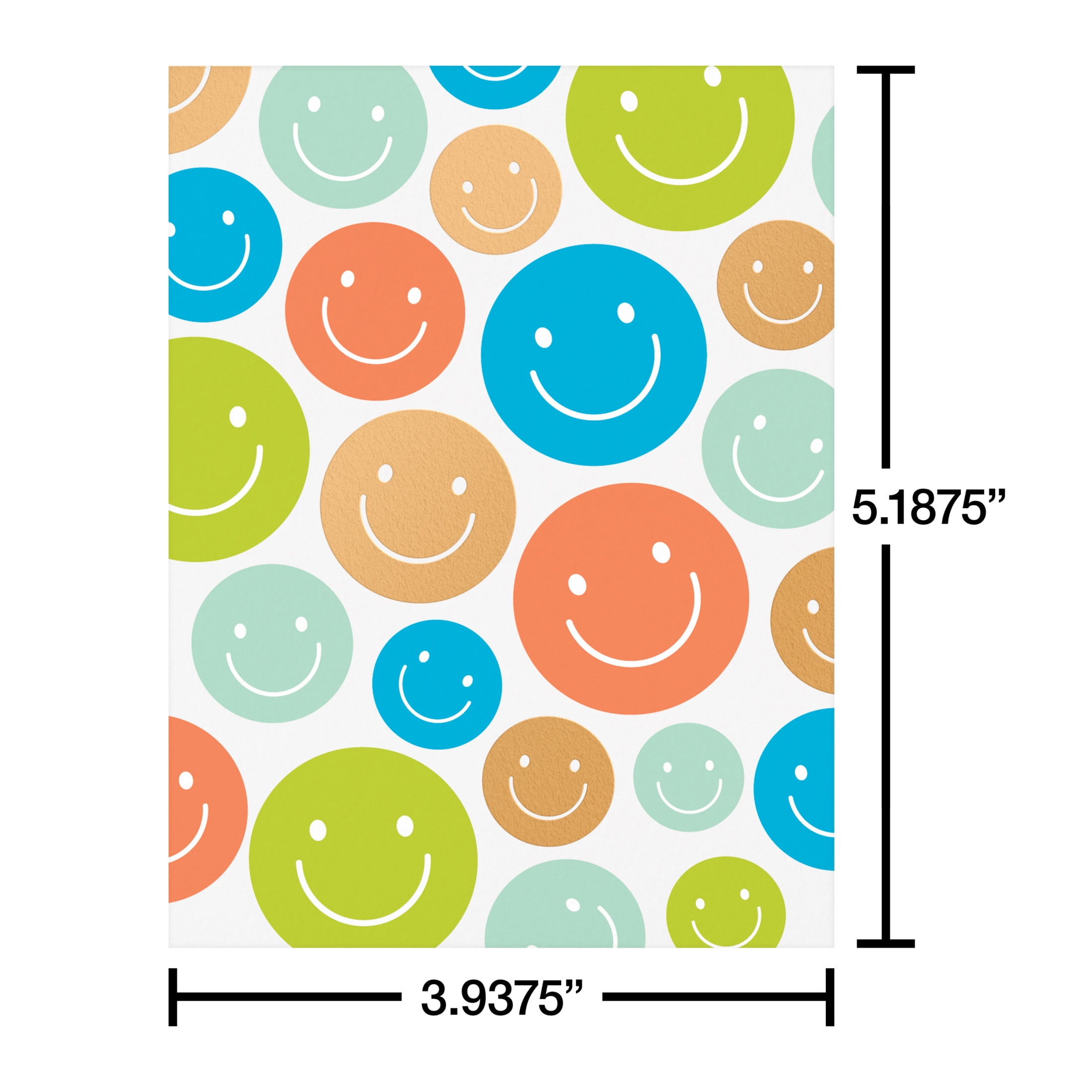 American Greetings All Occasion Blank Cards, Blue, Orange, Green (10-Count)
