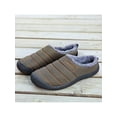thumbnail image 4 of Fangasis Mens Casual Shoes Closed Toe Winter Shoe Plush Lined Flats Travel Warm Slippers Olive Green 7.5, 4 of 7