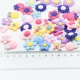 thumbnail image 4 of 50 Piezas Mixtos DIY Flatbacks Resina Espalda Plana Flores Estrella Lollipop Cabujón  Charm DIY Embellecimiento Gloria Cabujón de resina con reverso plano, 4 of 9