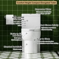 thumbnail image 2 of One Piece Elongated Toilet with Siphonic Side Press Single Flush,Soft Closing Seat,1.28 GPF,White, 2 of 8