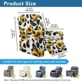 thumbnail image 6 of SCRAWLGOD Cow Pint Sunflower Print Recliner Chair Covers Lazyboy Recliner Covers Stretch Couch Cover Slipcovers 4 Piece Furniture Protector with Elastic Bottom for Pets, 6 of 7