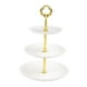 thumbnail image 2 of Soporte para tartas de 3 niveles: soporte de plástico para cupcakes, muffins y postres, ideal para bodas. Blanco, 2 of 9