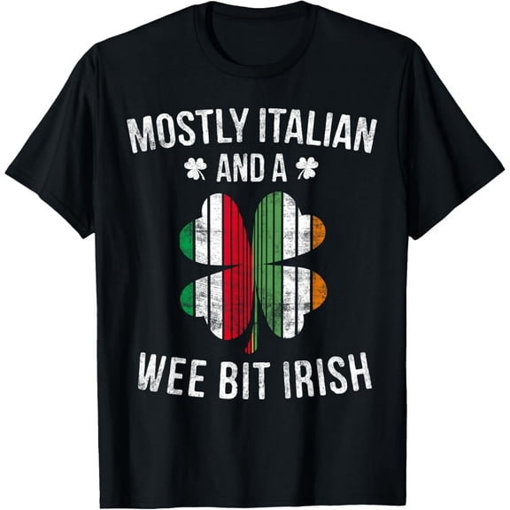 Italian Wee Bit Irish T-Shirt Italy Patrick Day Gifts T-Shirt