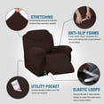 thumbnail image 2 of Super Stretch Recliner Couch Covers Chair Cover Form Fitted Non Slip Reclining Slipcovers for Standard Large Recliner, Soft Thick, 2 of 7
