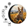 thumbnail image 3 of Bingfone Cute Corgi Sunflower Spare Tire Cover Weatherproof Universal Wheel Protectors for RV Camper Travel Trailer SUV Truck-16 inch, 3 of 8