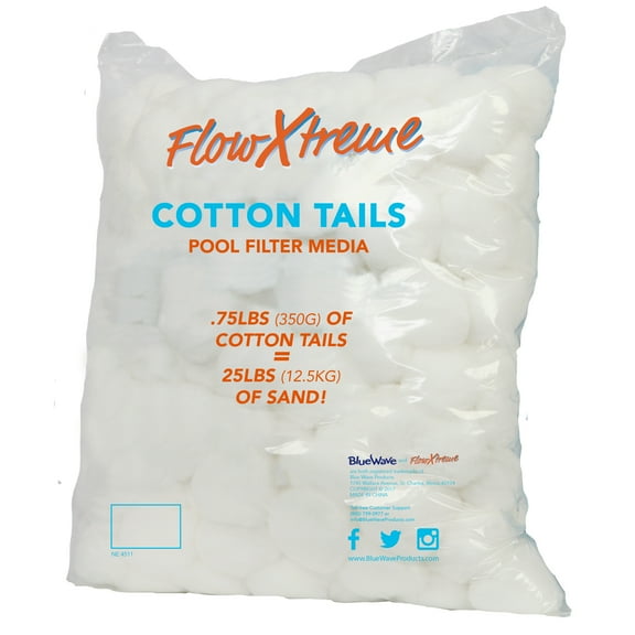 FlowXtreme Cotton Tails Filter Media 0.75-lbs (Replaces 25-lbs. Sand)