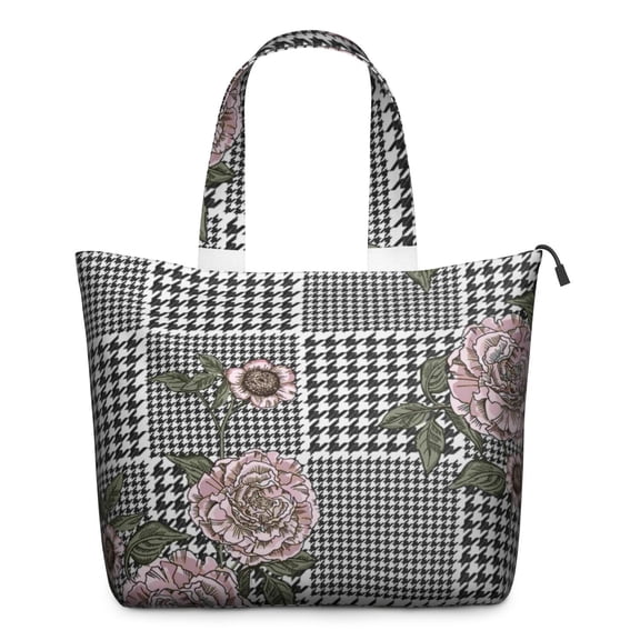 Pioneer Flower Floral Print Pattern Travel Tote Bags for Women Carry On,Large Weekender Bags for Women Travel,Multi Functional Duffle Bag for Work,Shopping,Sports