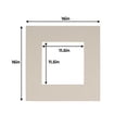thumbnail image 3 of Grey Acid Free 16x16 Picture Frame Mats with White Core Bevel Cut for 12x12 Pictures - Fits 16x16, 3 of 4
