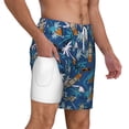 thumbnail image 2 of Balery Hawaiian Style Mens Swim Trunks Swim Shorts for Men Quick Dry Inseam Beach Shorts with Compression Liner Pocket-3X-Large, 2 of 9
