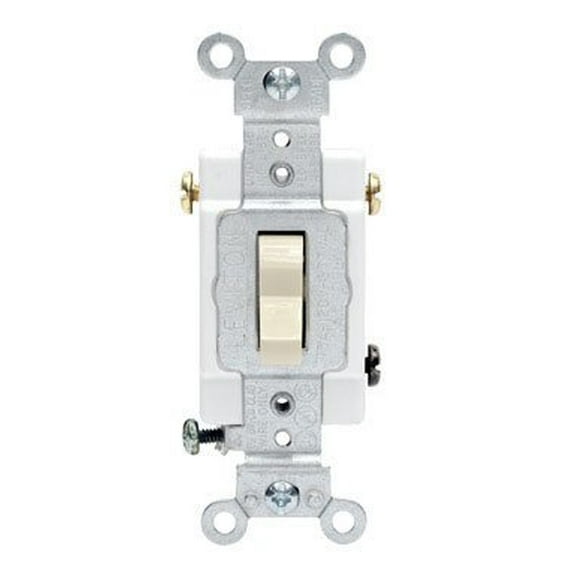 Leviton Commercial Grade 3-Way Toggle Switch CS315-2IS - AC Quiet - Ivory