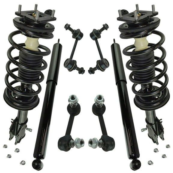TRQ Front & Rear Strut & Shock Absorbers with Sway Bar End Links Kit for CX-9 SKA67265 Fits select: 2007-2015 MAZDA CX-9