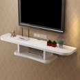 thumbnail image 1 of Wall Mounted TV Cabinet Wall Shelf Floating Shelf TV Console TV Stands Multimedia Storage Shelf Display Shelf Bedroom Living Room Decoration Shelves Bookshelf Goods Rack TV Bracket, 1 of 5