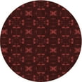 thumbnail image 1 of Ahgly Company Indoor Round Patterned Black Bean Brown Area Rugs, 6' Round, 1 of 6