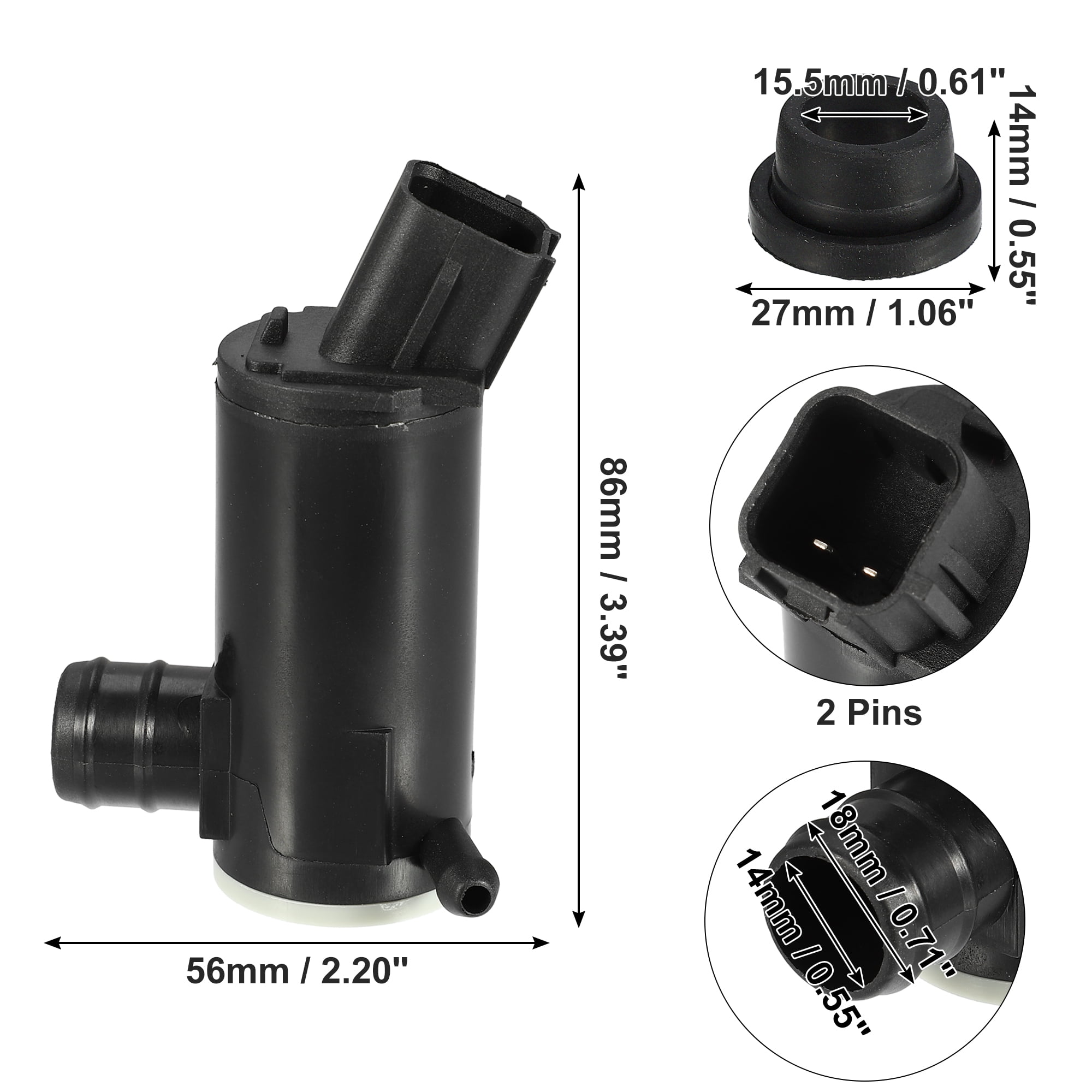 Unique Bargains Windshield Washer Motor Pump Replacement Fit for Kia K900 - Pack of 1