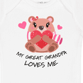thumbnail image 4 of Inktastic My Great Grandpa Loves me- bear and hearts Boys or Girls Baby Bodysuit, 4 of 5