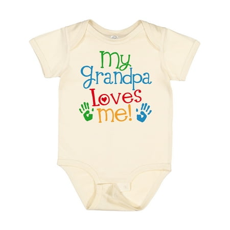 

Inktastic Grandpa Loves Me Outfit Gift Baby Boy or Baby Girl Bodysuit